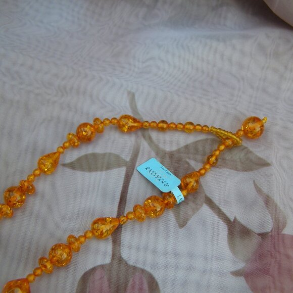 🦂 NEW Alexander Kalifano Syn Amber Necklace Fossilized Scorpion - Picture 5 of 11